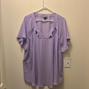 TORRID Purple Women's cutout blouse size 3